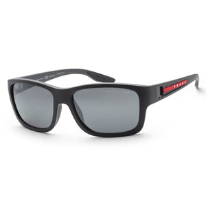 Prada Men's PS01WS-UFK07H-59 Linea Rossa 59mm Grey Rubber Sunglasses - Ruumur