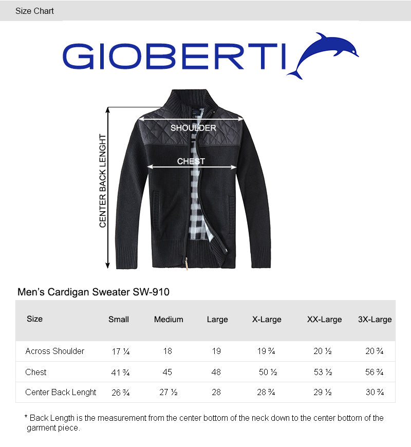 title:Gioberti Men's Black Knitted Regular Fit Full Zip Cardigan Sweater with Soft Brushed Flannel Lining;color:Black