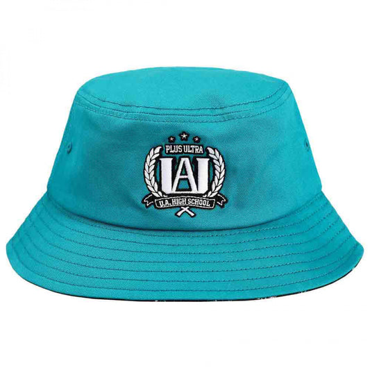 title:My Hero Academia UA High School Embroidered Logo Bucket Hat;color:Blue