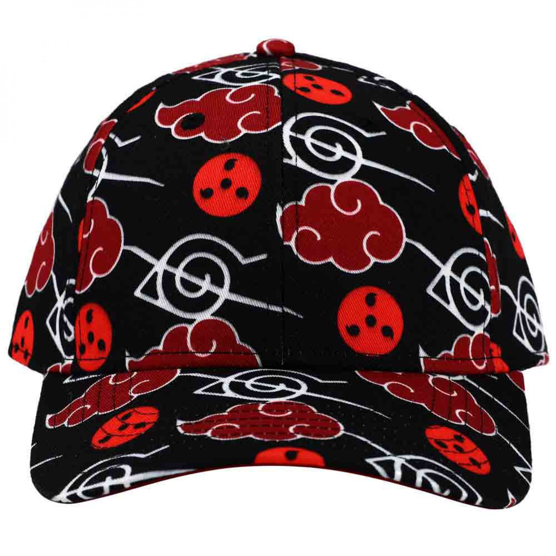 title:Naruto Uchiha Itachi Akatsuki Clouds All Over Curved Bill Snapback Hat;color:Multi-Color