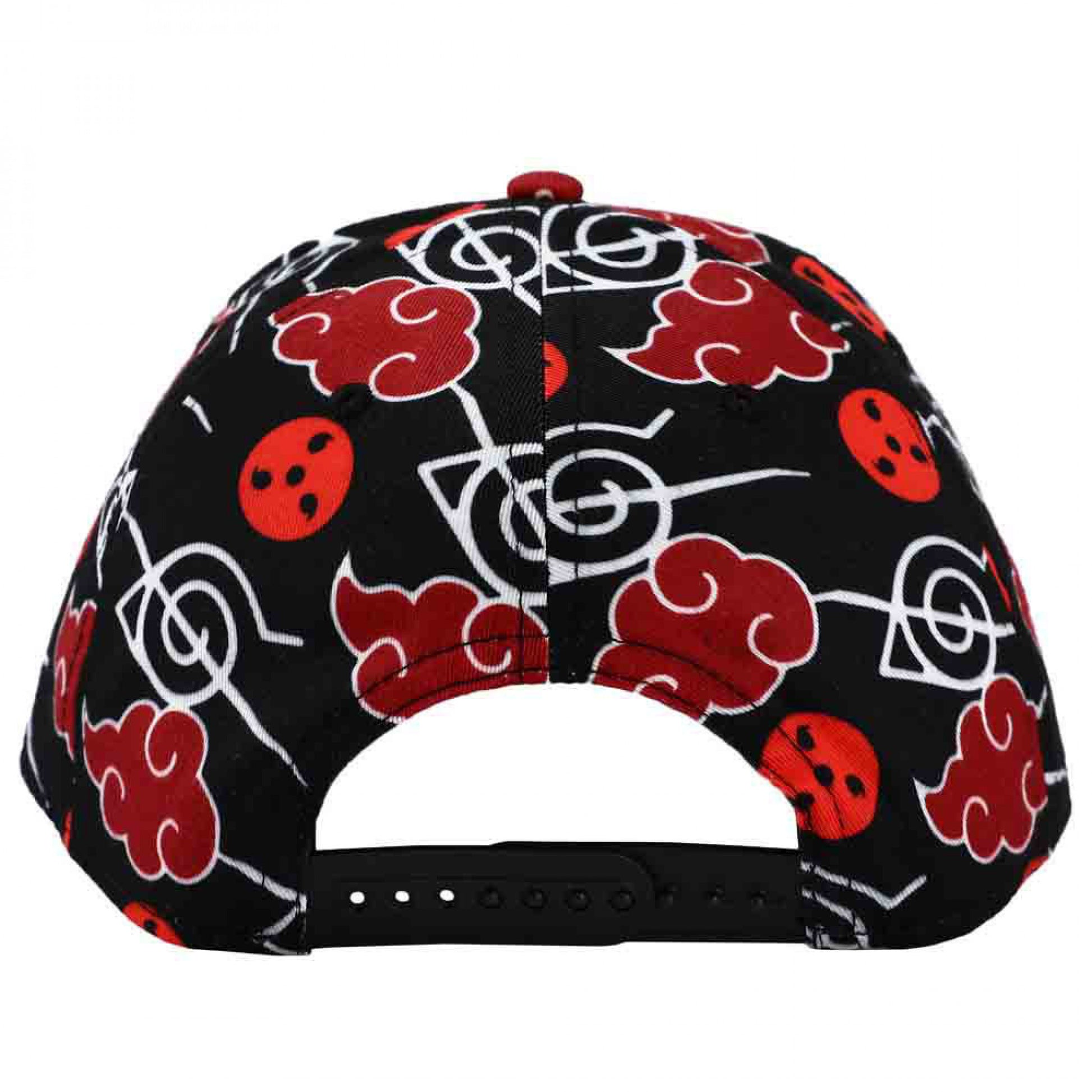 title:Naruto Uchiha Itachi Akatsuki Clouds All Over Curved Bill Snapback Hat;color:Multi-Color