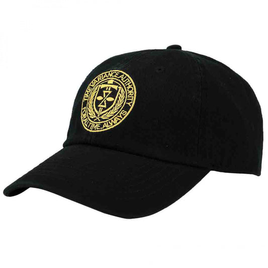 title:Marvel Studios Loki Series Time Variance Authority Embroidered Hat;color:Black