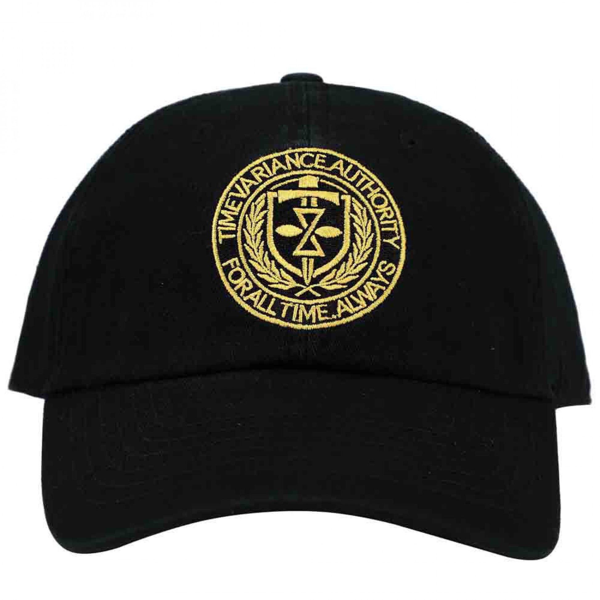 title:Marvel Studios Loki Series Time Variance Authority Embroidered Hat;color:Black