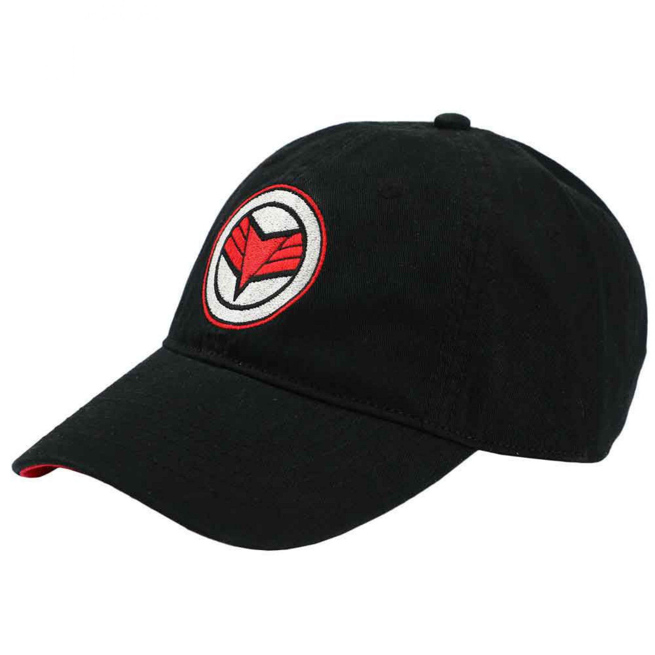 title:Marvel Studios Falcon and the Winter Soldier Embroidered Shield Hat;color:Black