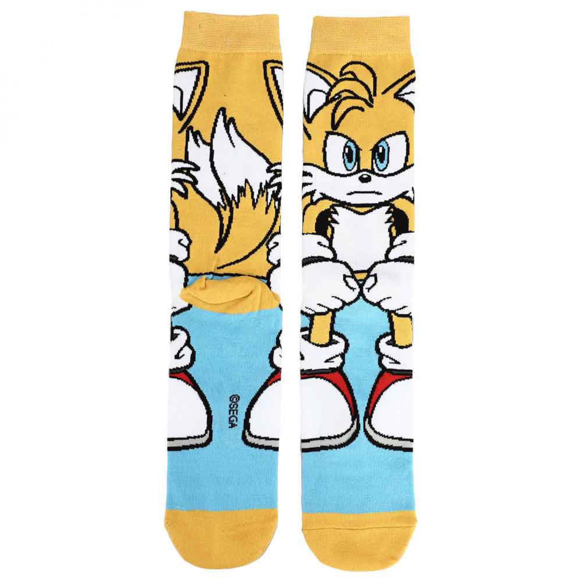 title:Sonic The Hedgehog Tails 360 Character Crew Socks;color:Multi-Color