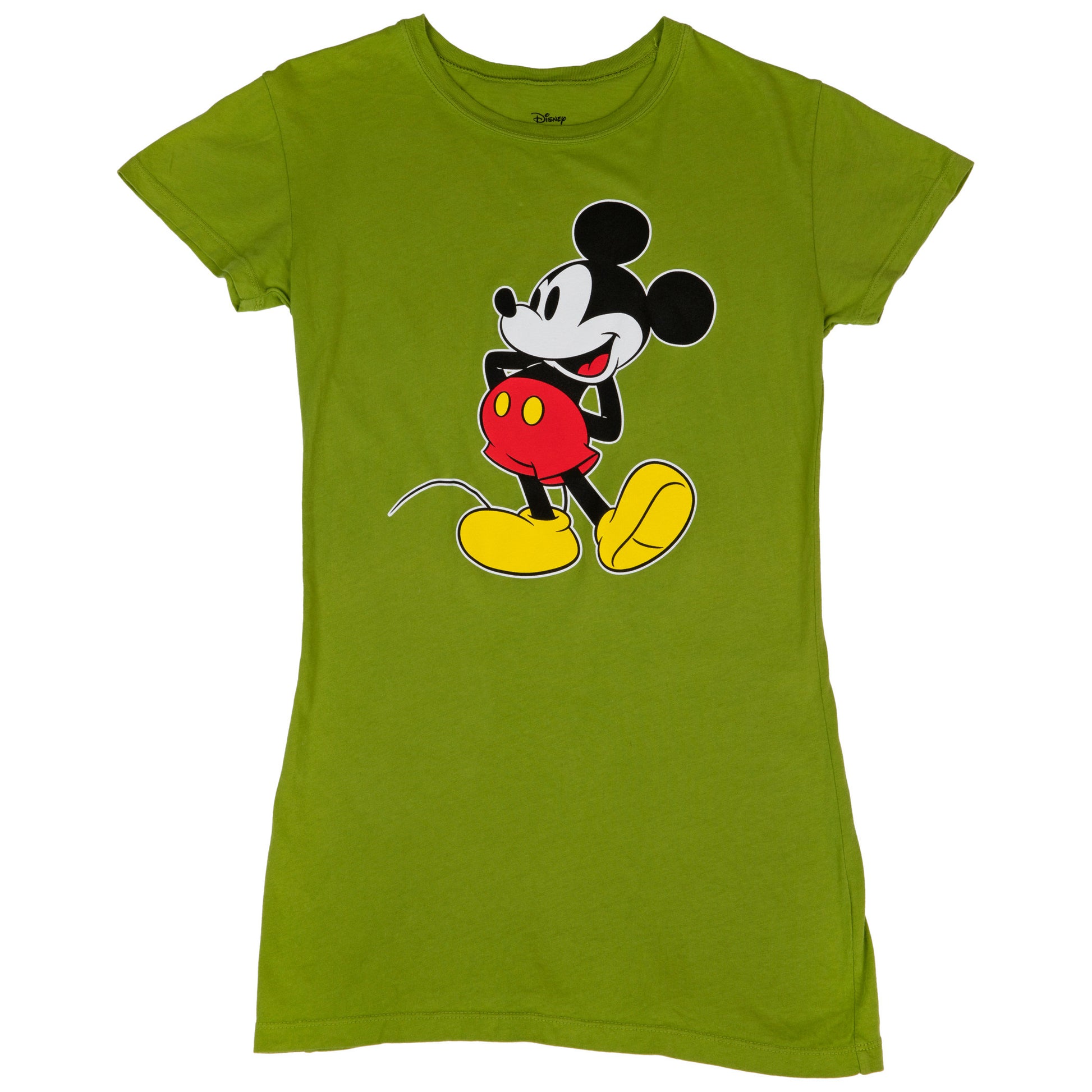 title:Disney Classics Mickey Mouse Pose Knit Top Juniors T-Shirt;color:Green