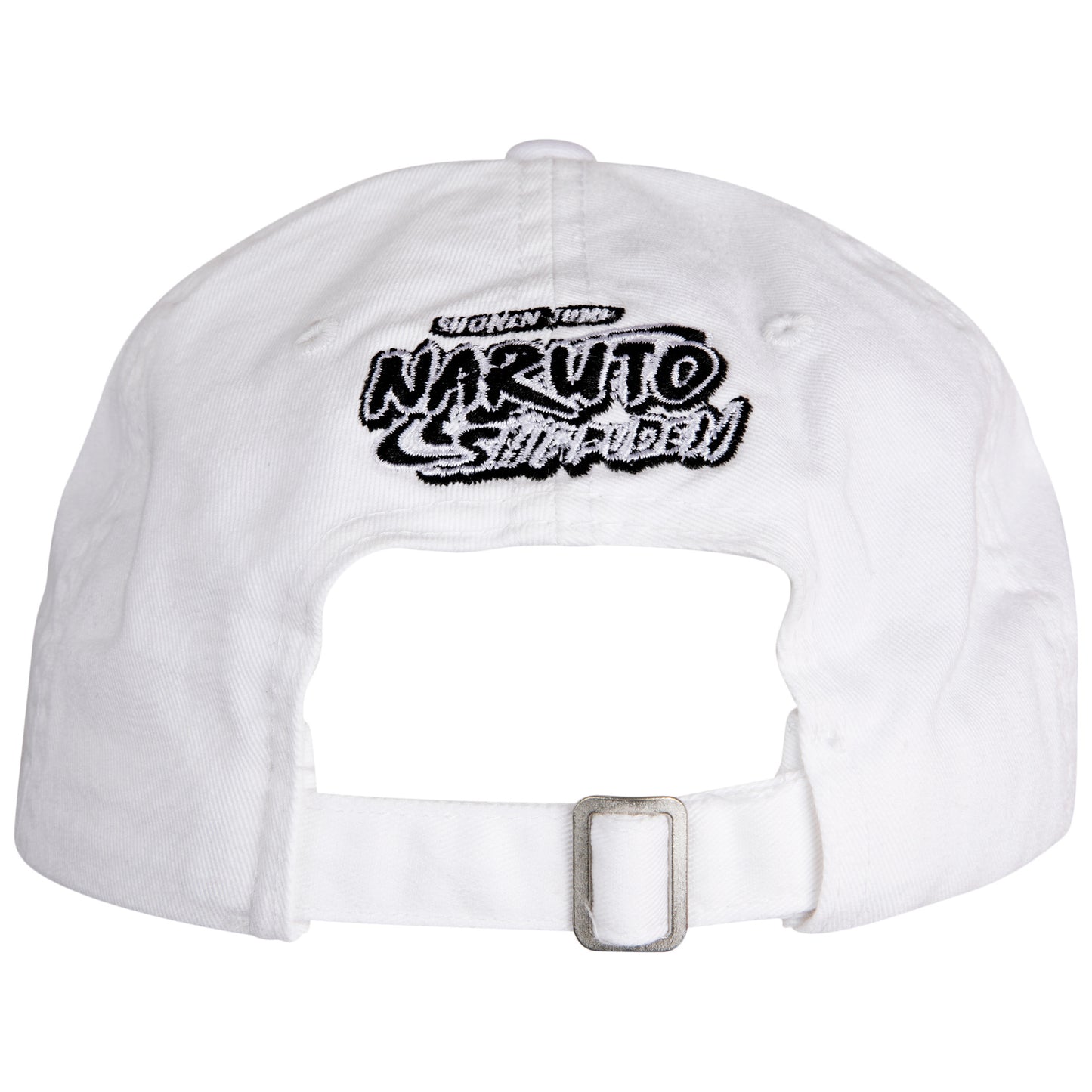 title:Naruto Uzumaki Character w/ Uzumaki Japanese Text White Strapback Hat;color:White