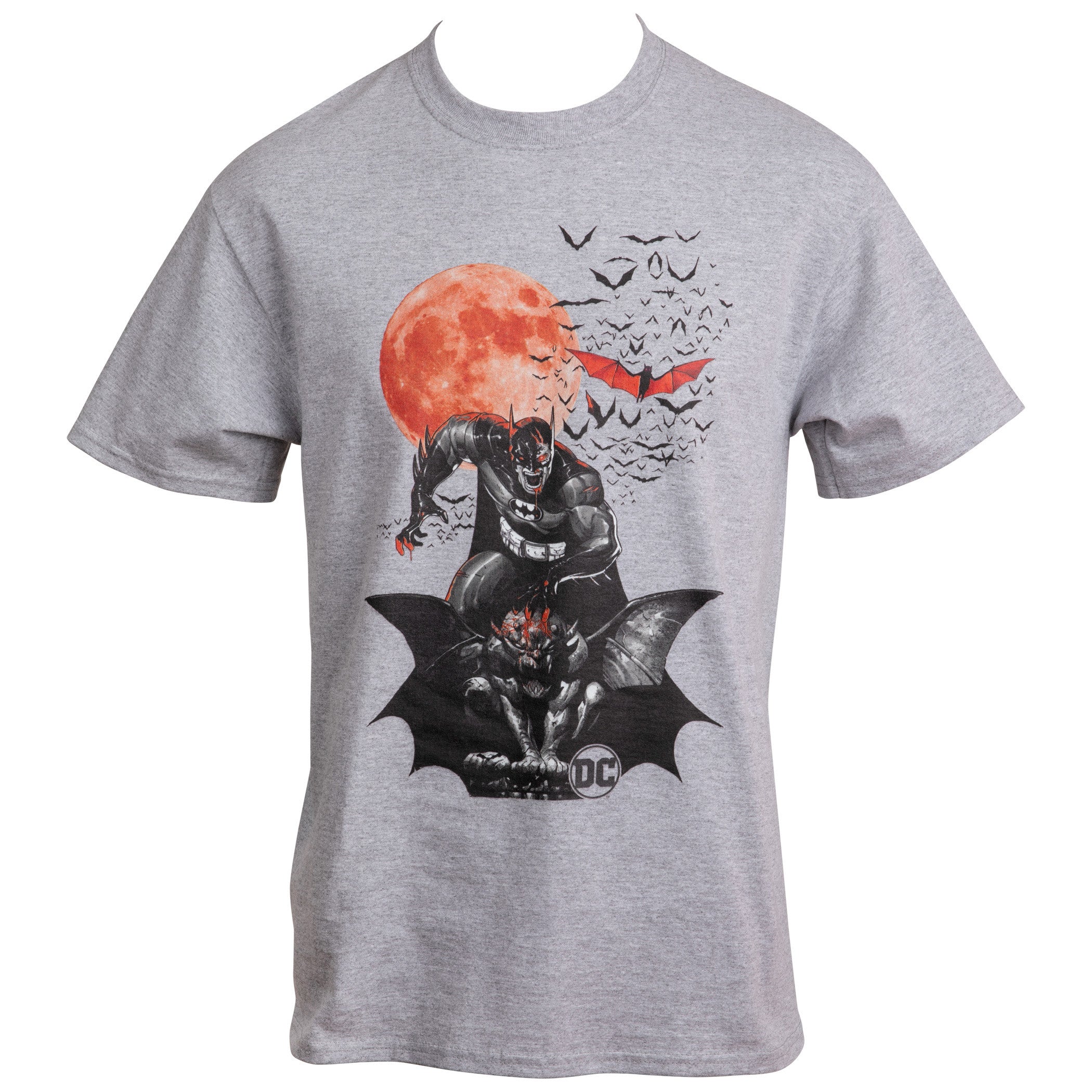 title:DC Comics Book of Batman Blood Moon Zombie T-Shirt;color:Grey