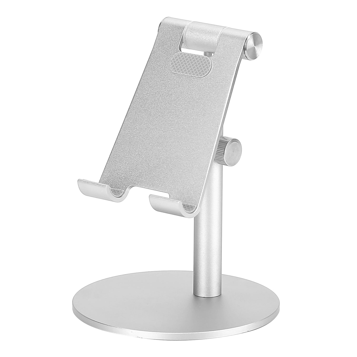 title:Cell Phone Stand Universal Tablets Phones Stand Holder Height Angle Adjustable Desktop Phone Stand No-Slip Aluminum Alloy Thick Case Friendly Phone Ho;color:Silver