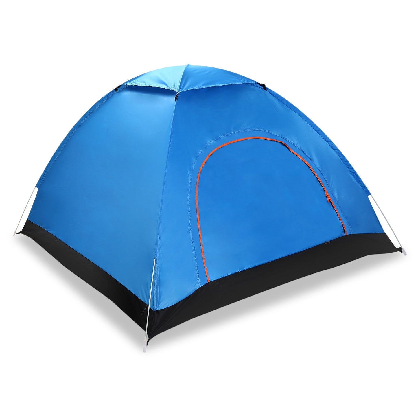 title:4 Persons Camping Waterproof Tent Pop Up Tent Instant Setup Tent w/2 Mosquito Net Doors Carrying Bag Folding 4 Seasons for Hiking Climbing Adventure F;color:Blue