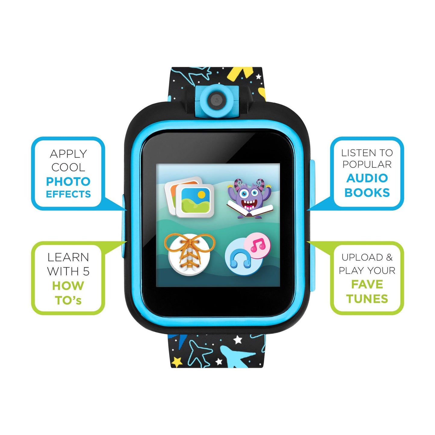 PlayZoom 2 Kids Smartwatch: Airplane & Star Print affordable smart watch