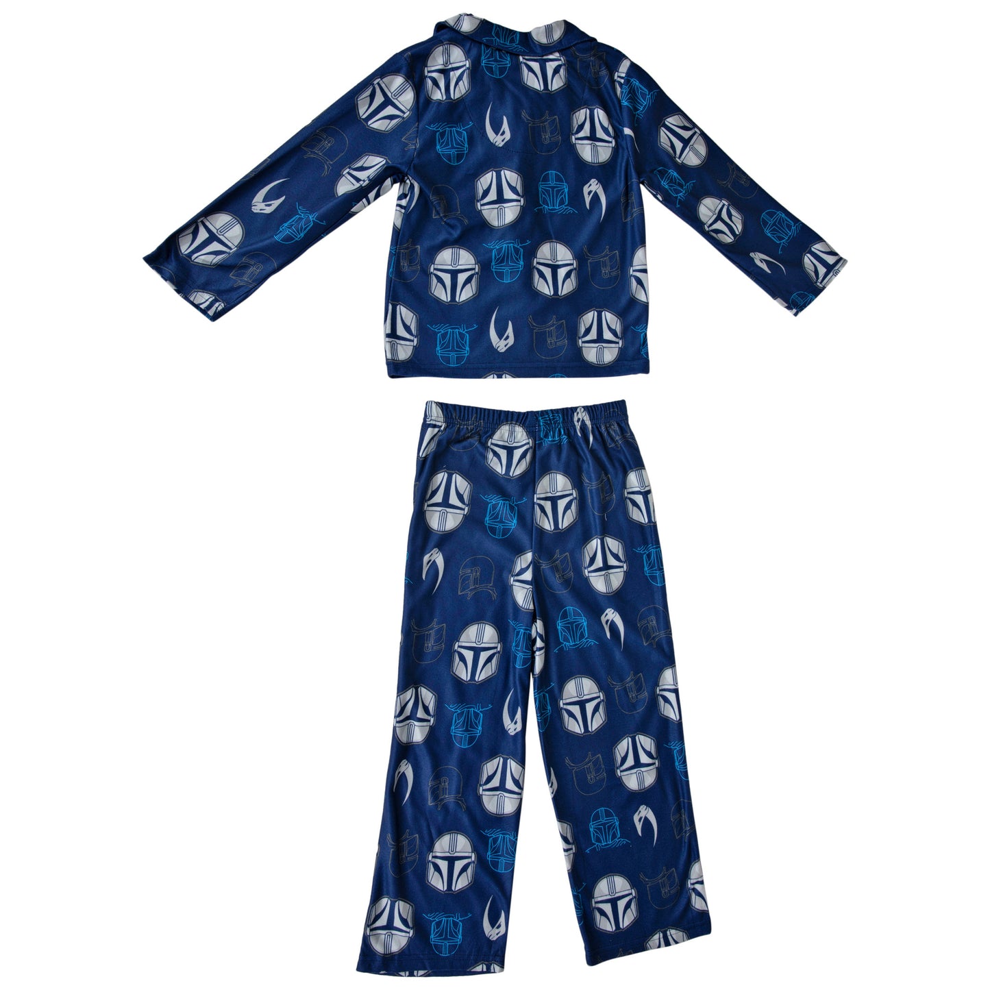 title:Star Wars The Mandalorian Helmet All Over Pajama Set;color:Blue