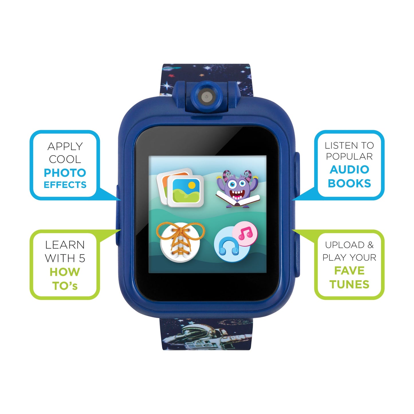 PlayZoom 2 Kids Smartwatch & Earbuds Set: Spaceman Print