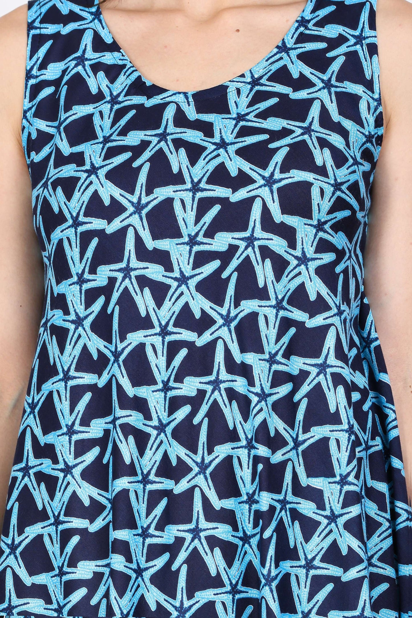 India Blue Women's Starfish Print Dress