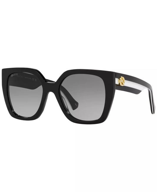 Gucci Butterfly Sunglasses Black/Grey Gradient/White 55mm