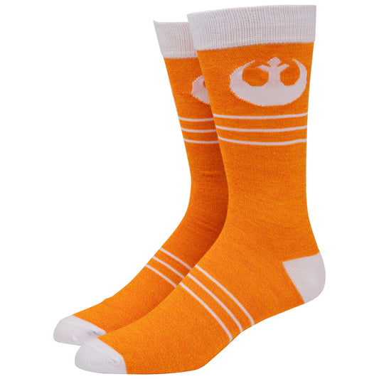 title:Star Wars Rebel Fighter Logo Crew Socks;color:Orange