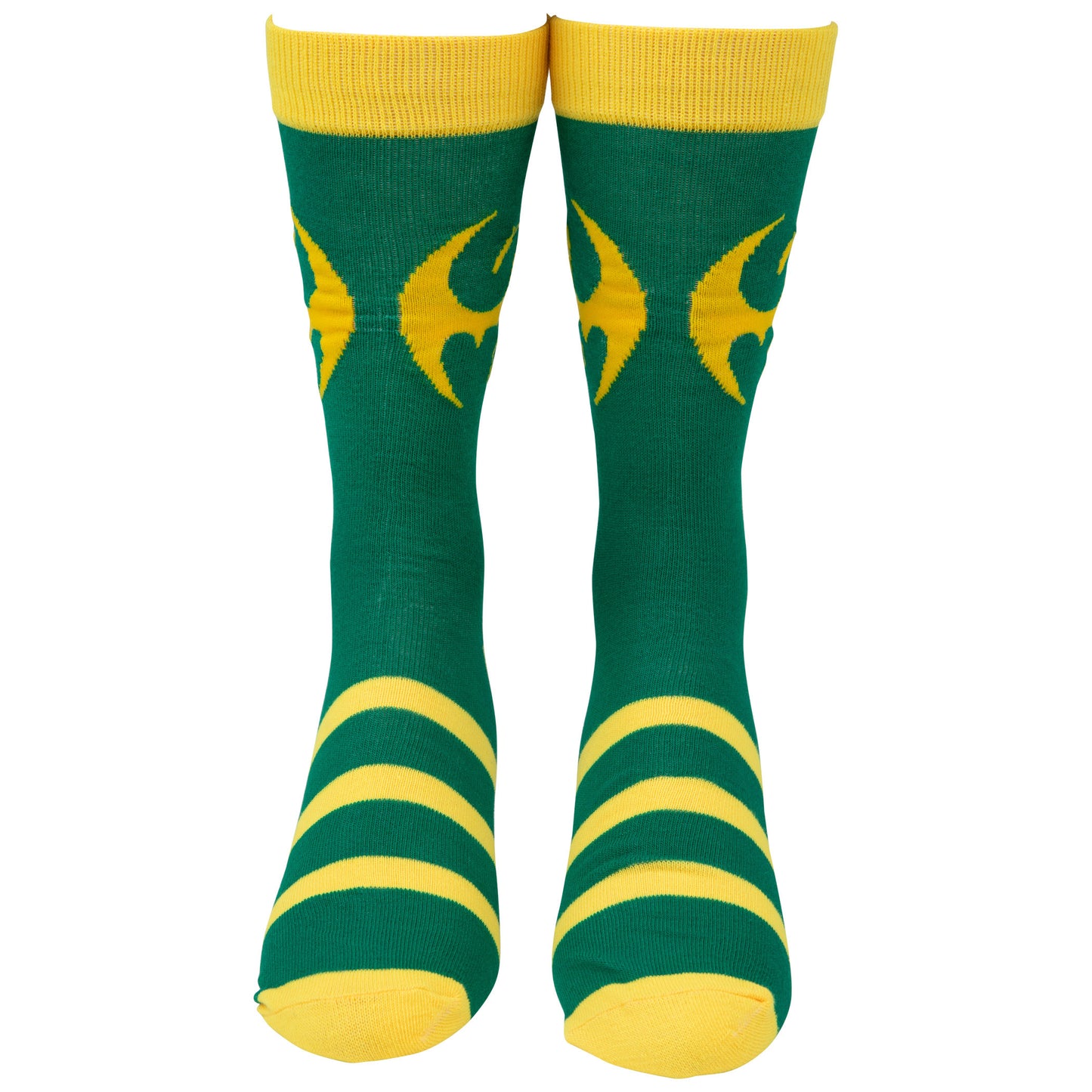 title:Marvel Iron Fist Dragon Symbol Crew Socks;color:Green