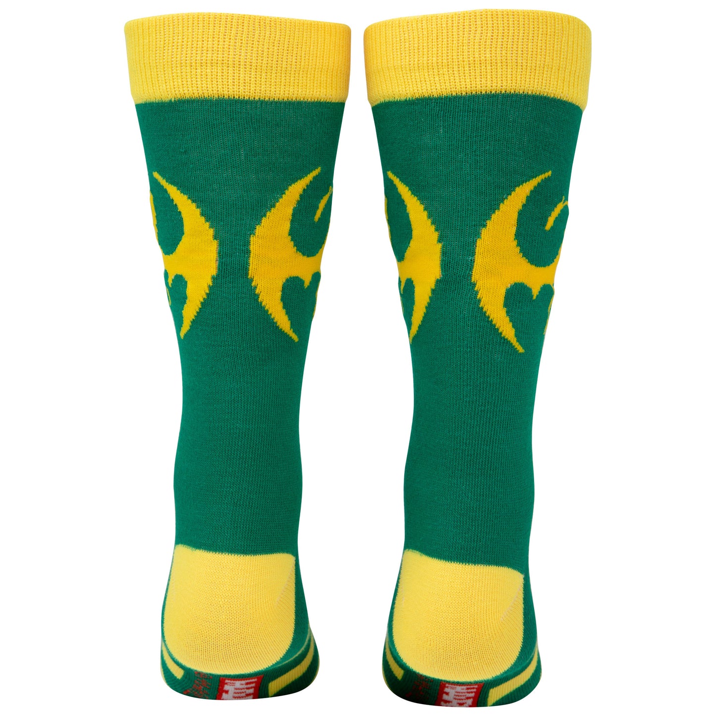 title:Marvel Iron Fist Dragon Symbol Crew Socks;color:Green