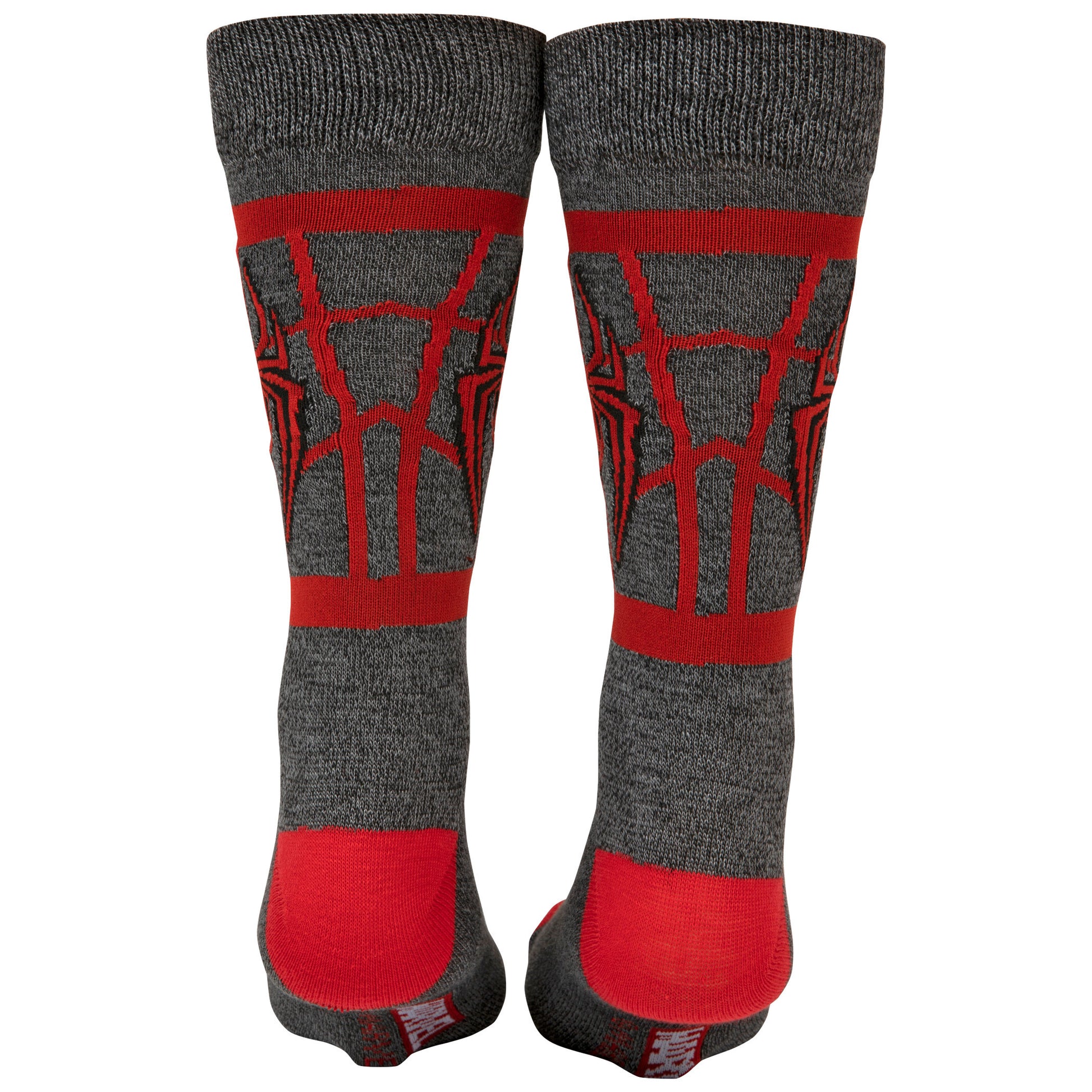 title:Ultimate Spider-Man Miles Morales Costume Symbol Crew Socks;color:Black