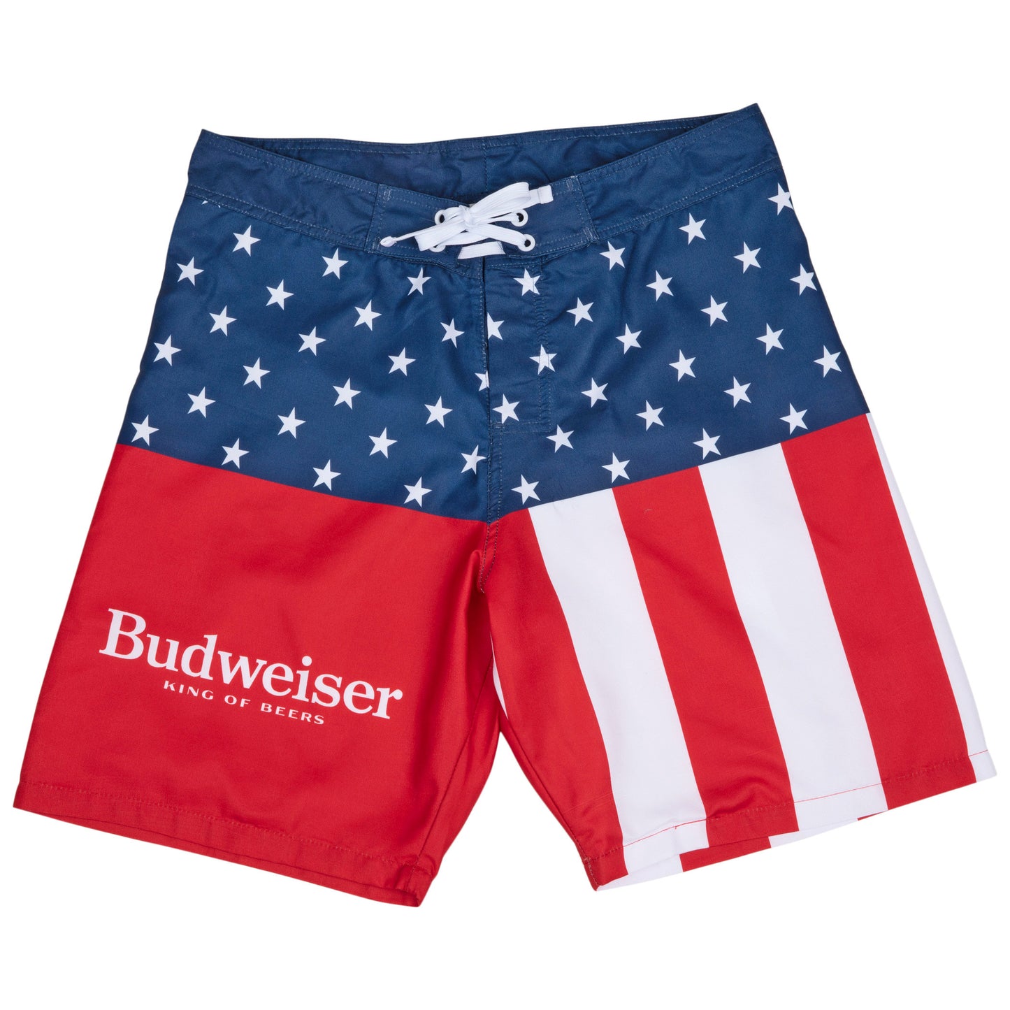 title:Budweiser King of Beers Stars and Stripes Men's Swim Trunks Board Shorts;color:Multi-Color