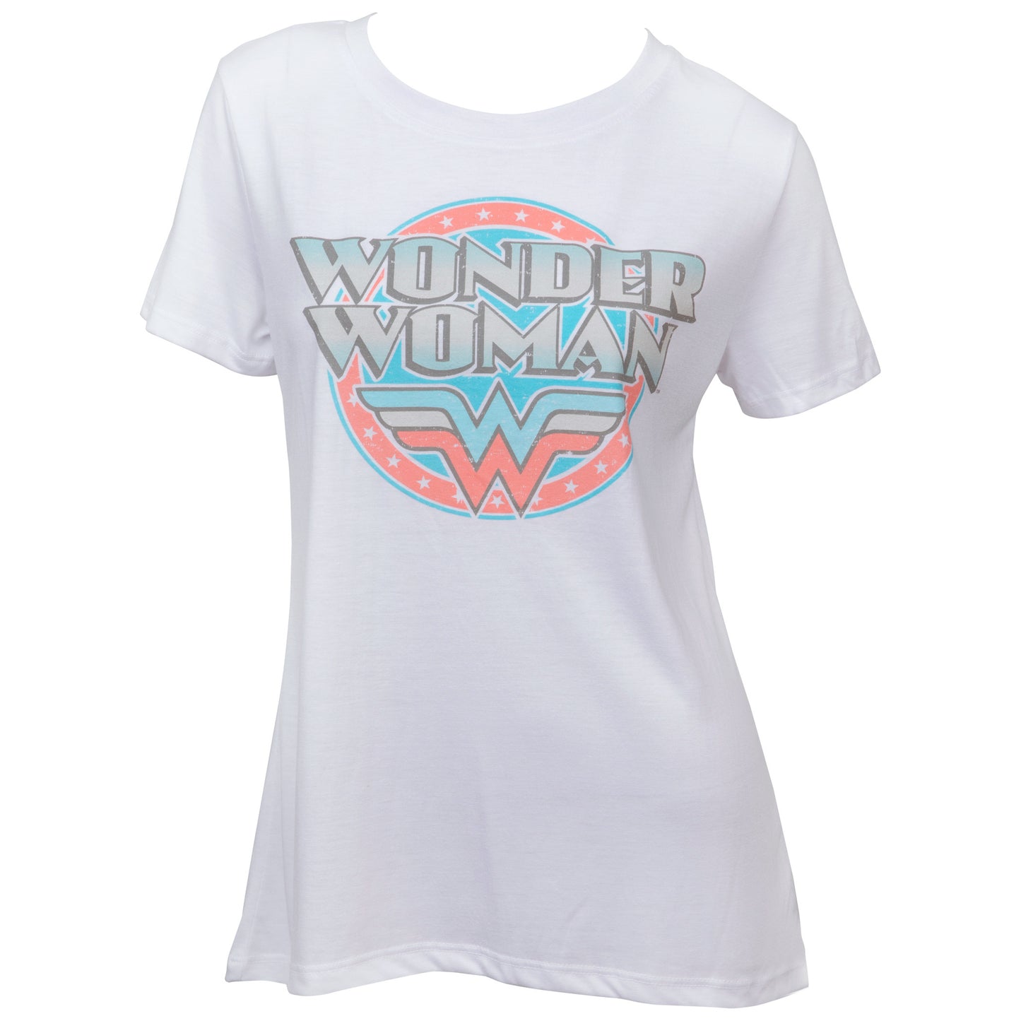 title:Wonder Woman Classic Circle Logo Women's T-Shirt;color:White