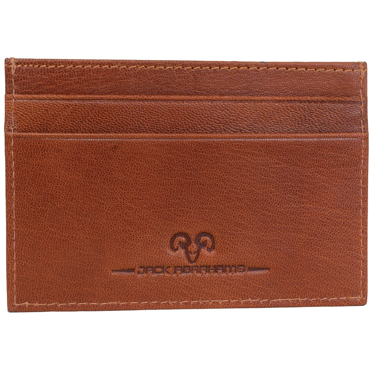 title:Jack Abrahams Card Case RFID Wallet With Removable Money Clip Bottle Opener;color:Cognac