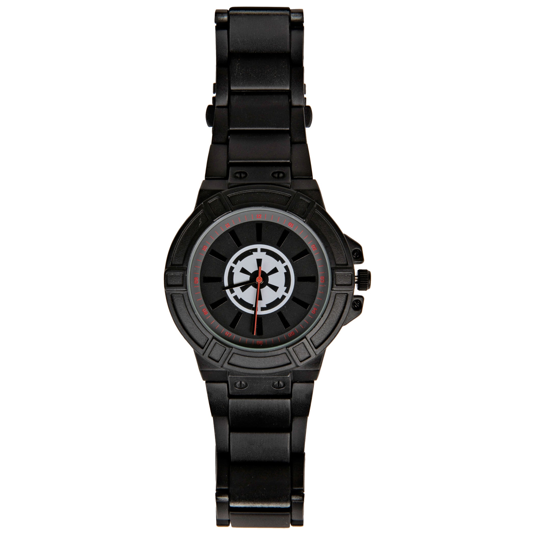 title:Star Wars Empire Symbol Watch Face with Black Metal Band;color:Black