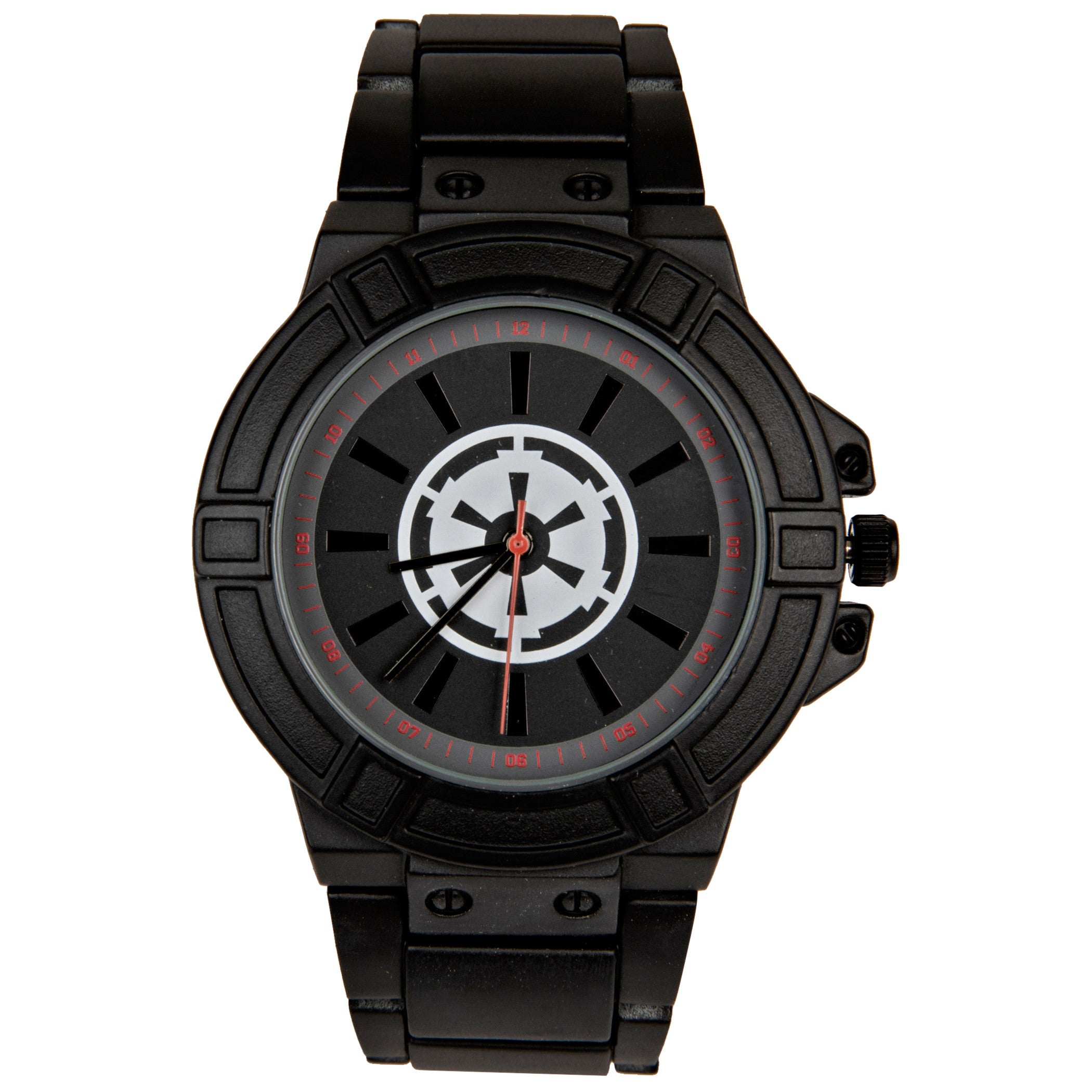 title:Star Wars Empire Symbol Watch Face with Black Metal Band;color:Black