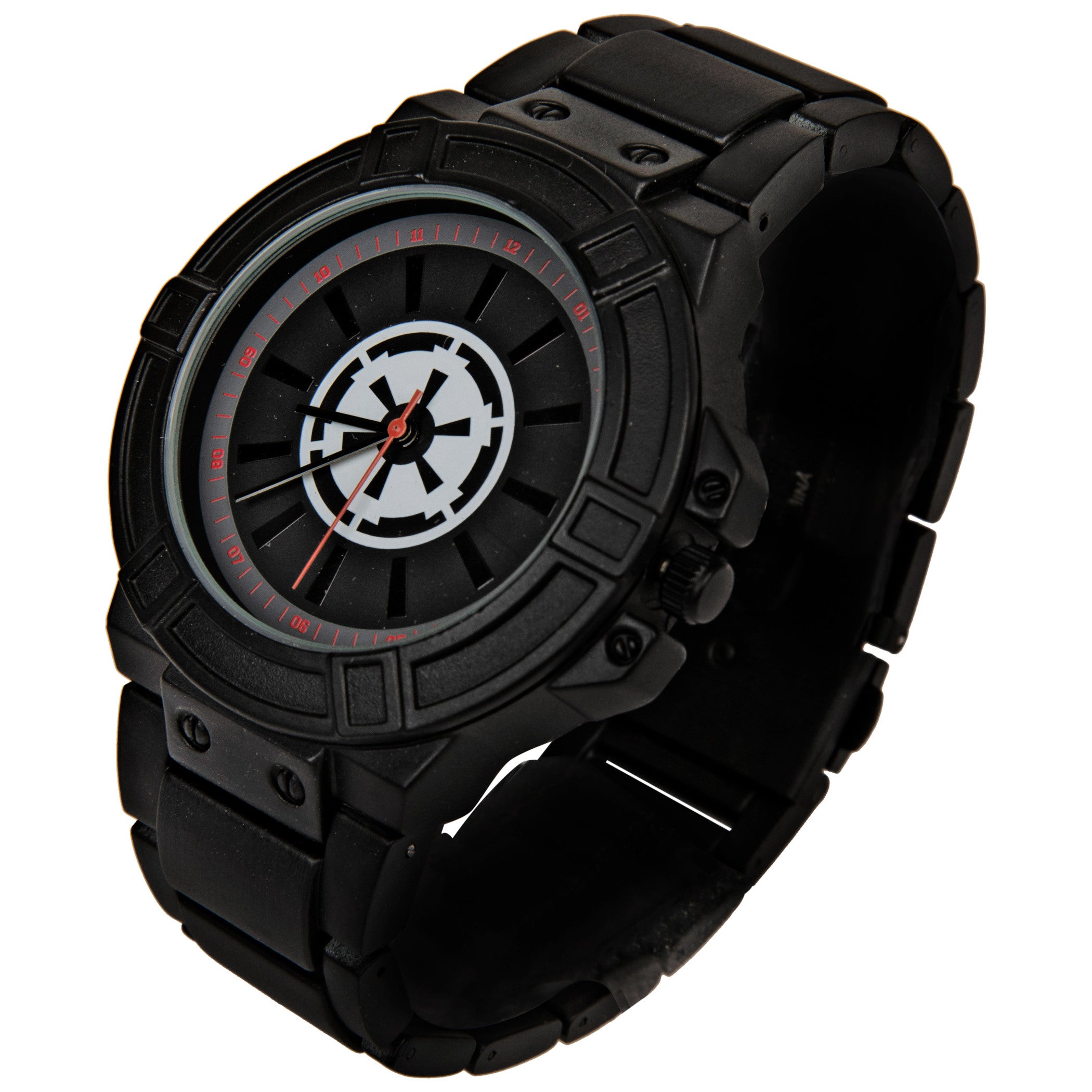 title:Star Wars Empire Symbol Watch Face with Black Metal Band;color:Black