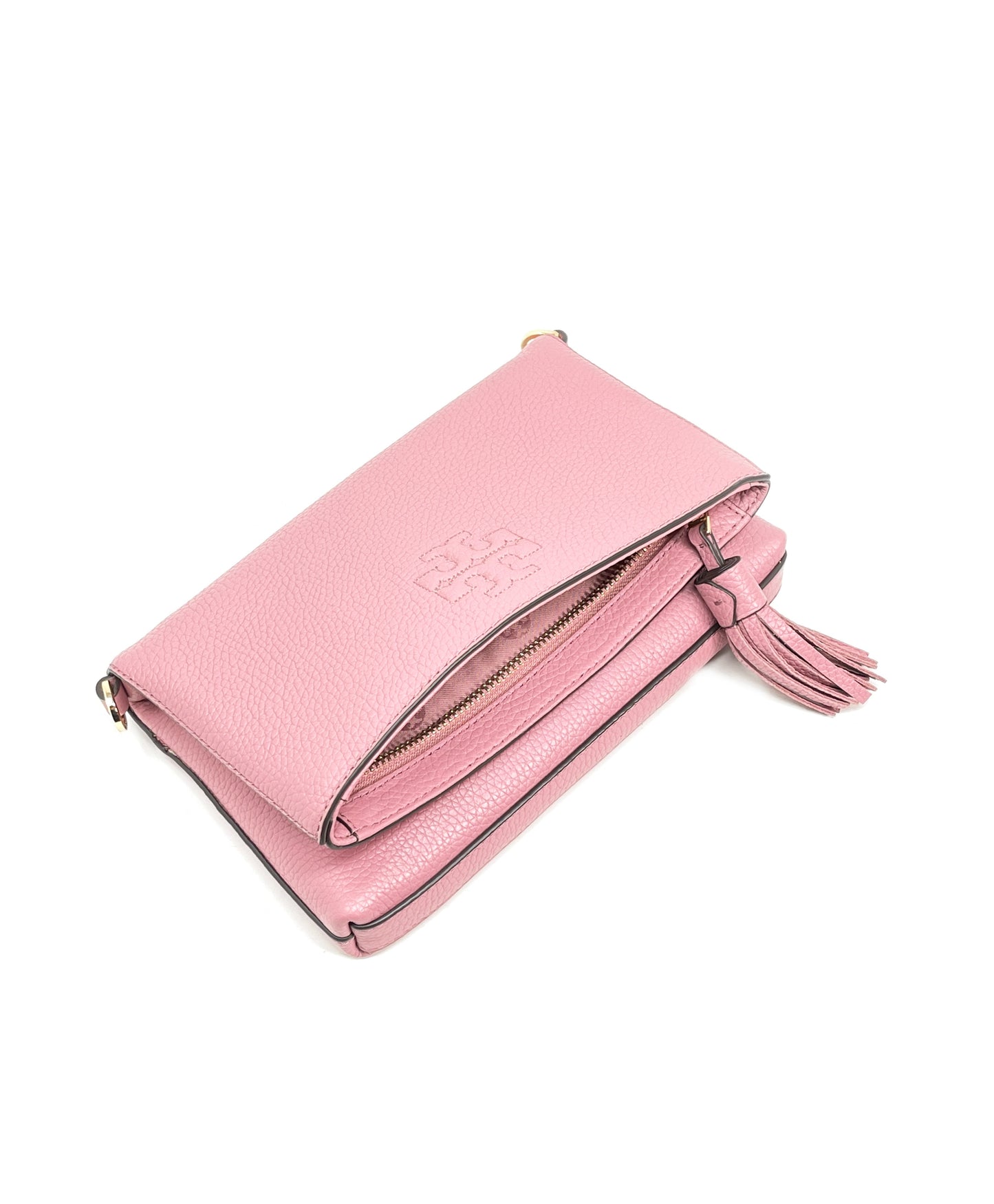 Tory Burch Pink Magnolia Thea Mini Foldover Crossbody