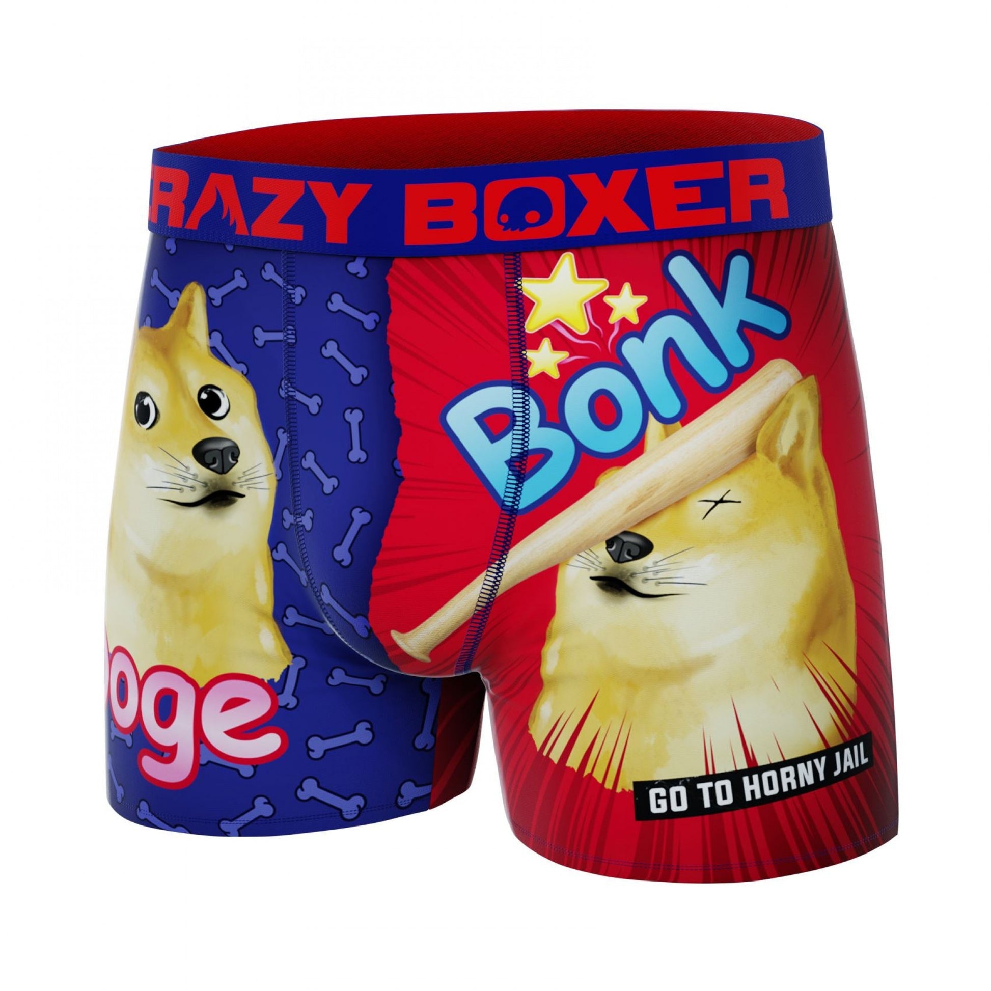 title:Crazy Boxer Doge Bonk Meme Men's Boxer Briefs;color:Multi-Color