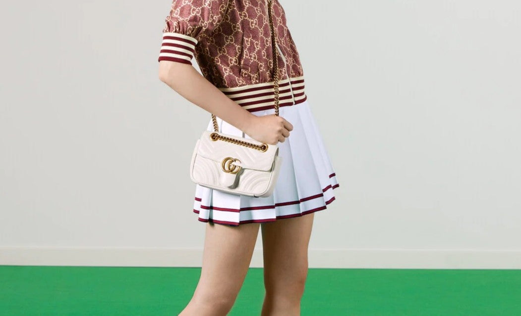 Gucci GG Marmont Mini Bag in Matelasse' Leather - White