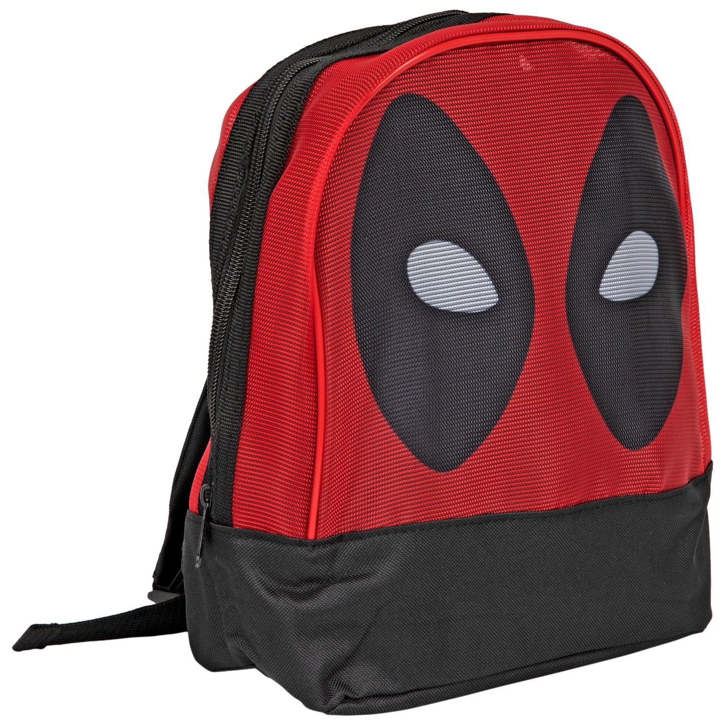 title:Deadpool Character Face Mini Backpack;color:Red