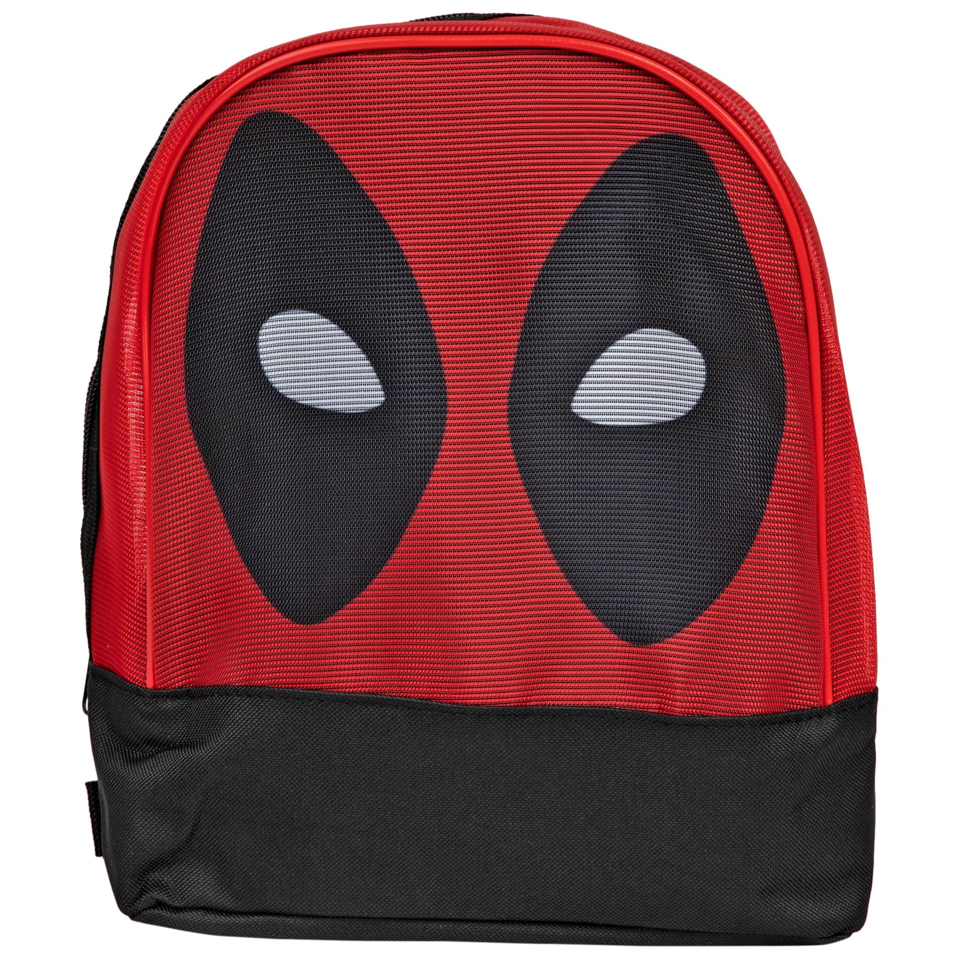 title:Deadpool Character Face Mini Backpack;color:Red