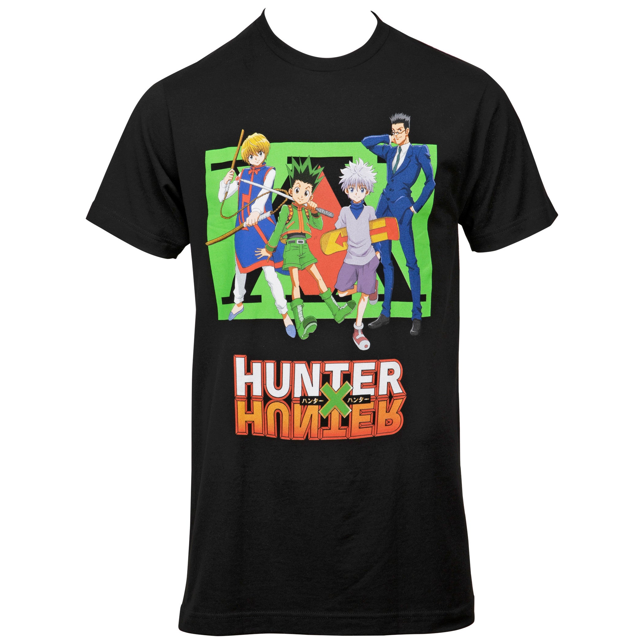 title:Hunter X Hunter Main Character Lineup T-Shirt;color:Black