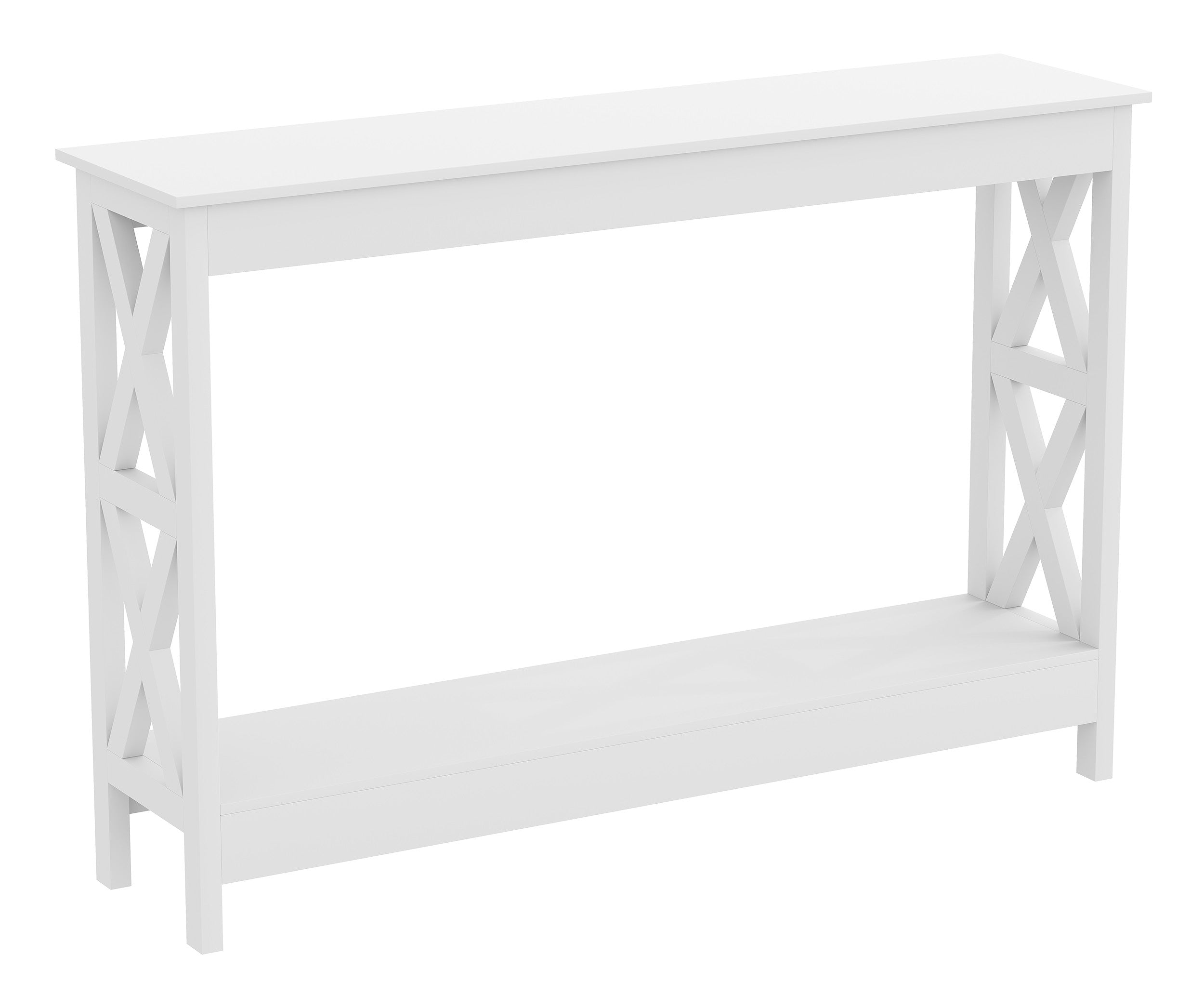 title:Safdie & Co. Console Table 47.25L White 1 Shelf;color:White