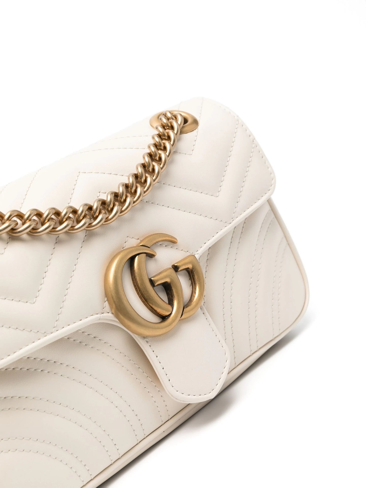 Gucci GG Marmont Mini Bag in Matelasse' Leather - White