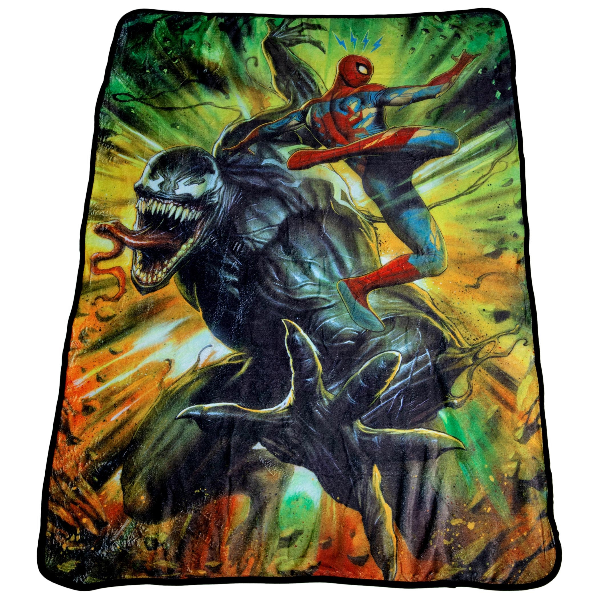 title:Spider-Man Vs. Venom Fleece Throw Blanket;color:Multi-Color