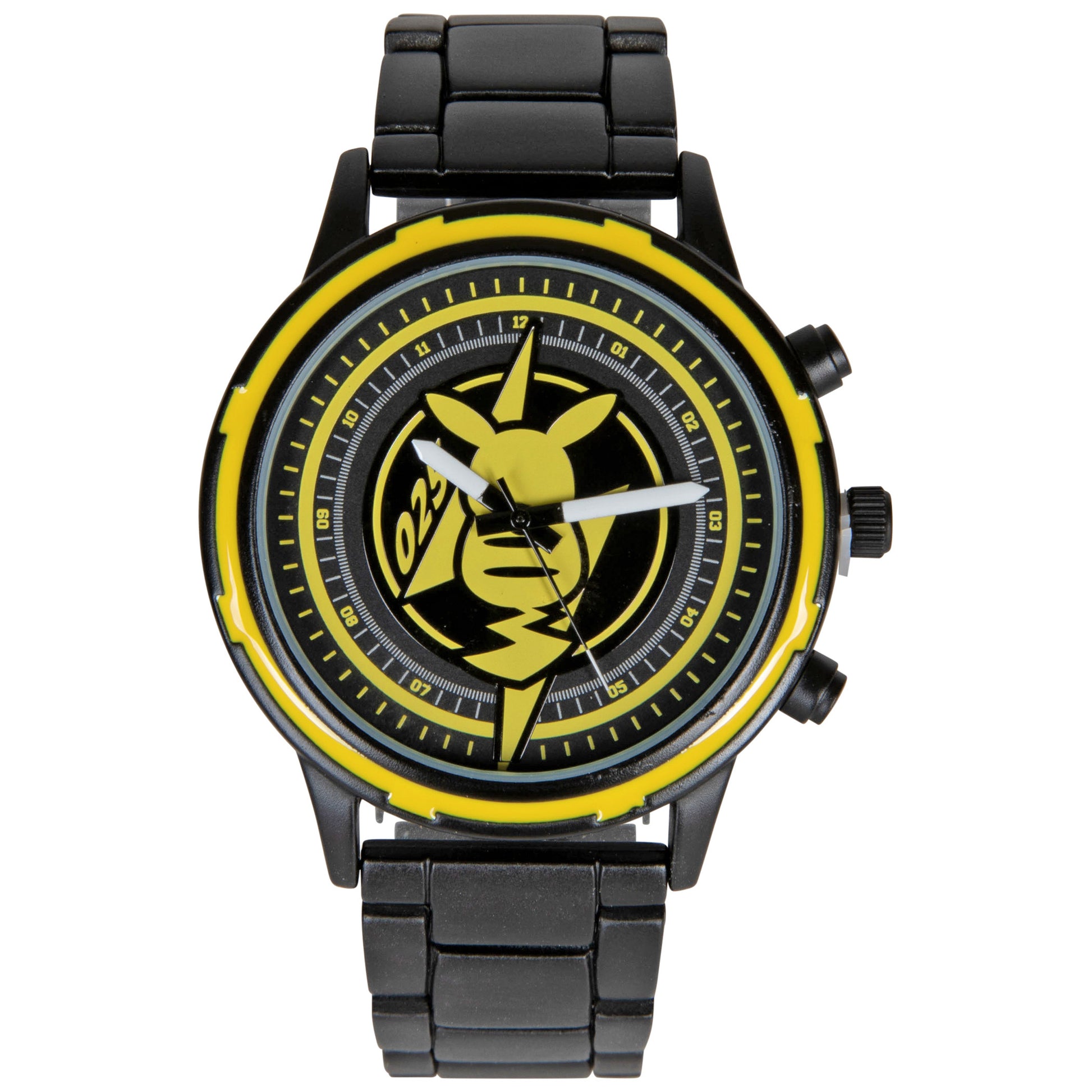 title:Nintendo Pokémon Electric Type Pikachu Watch with Metal Band;color:Black