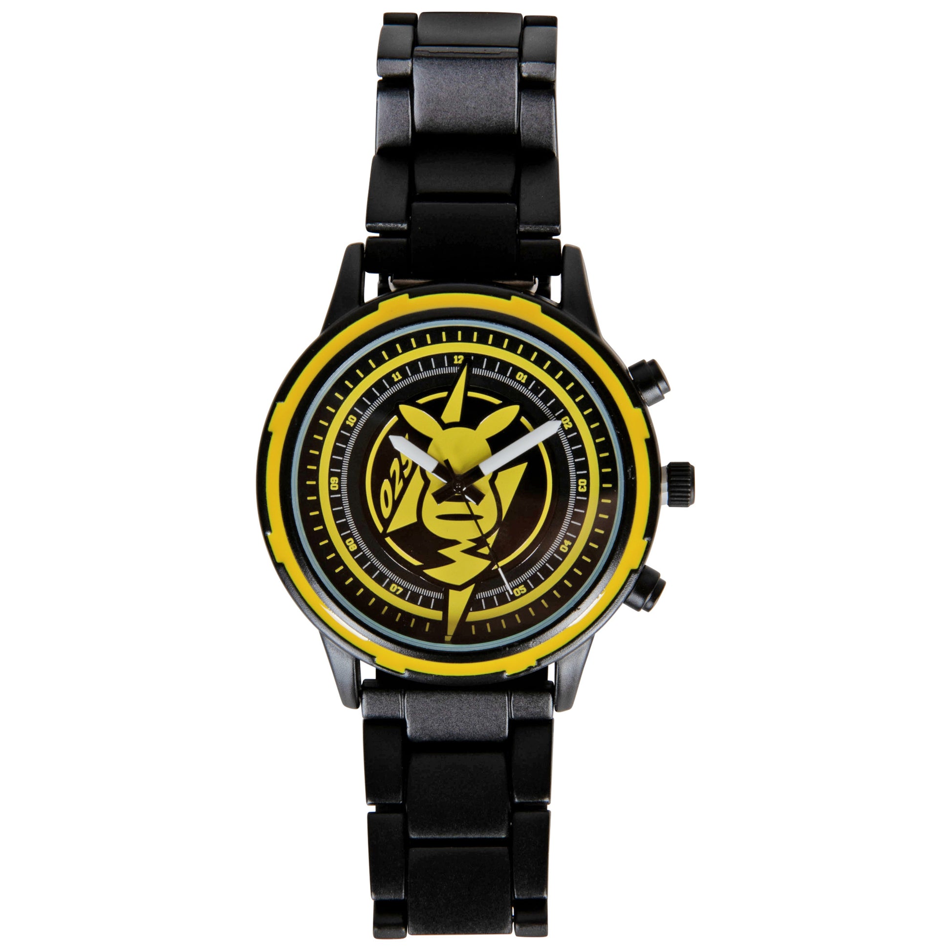 title:Nintendo Pokémon Electric Type Pikachu Watch with Metal Band;color:Black