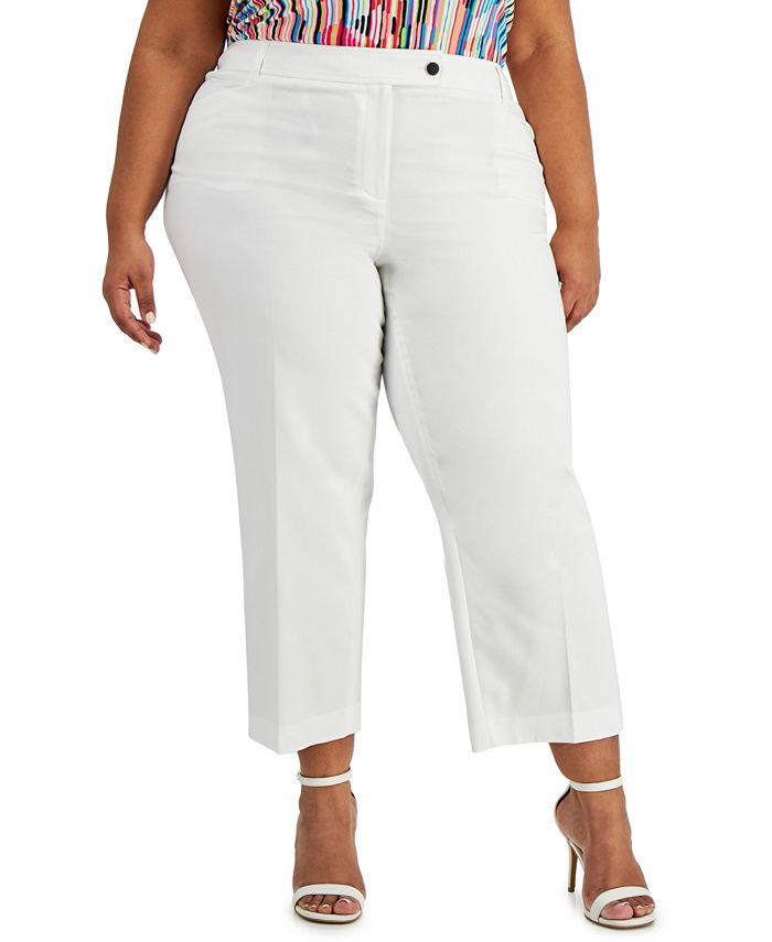 Anne Klein Women's Beacon Hill Cropped Pants White