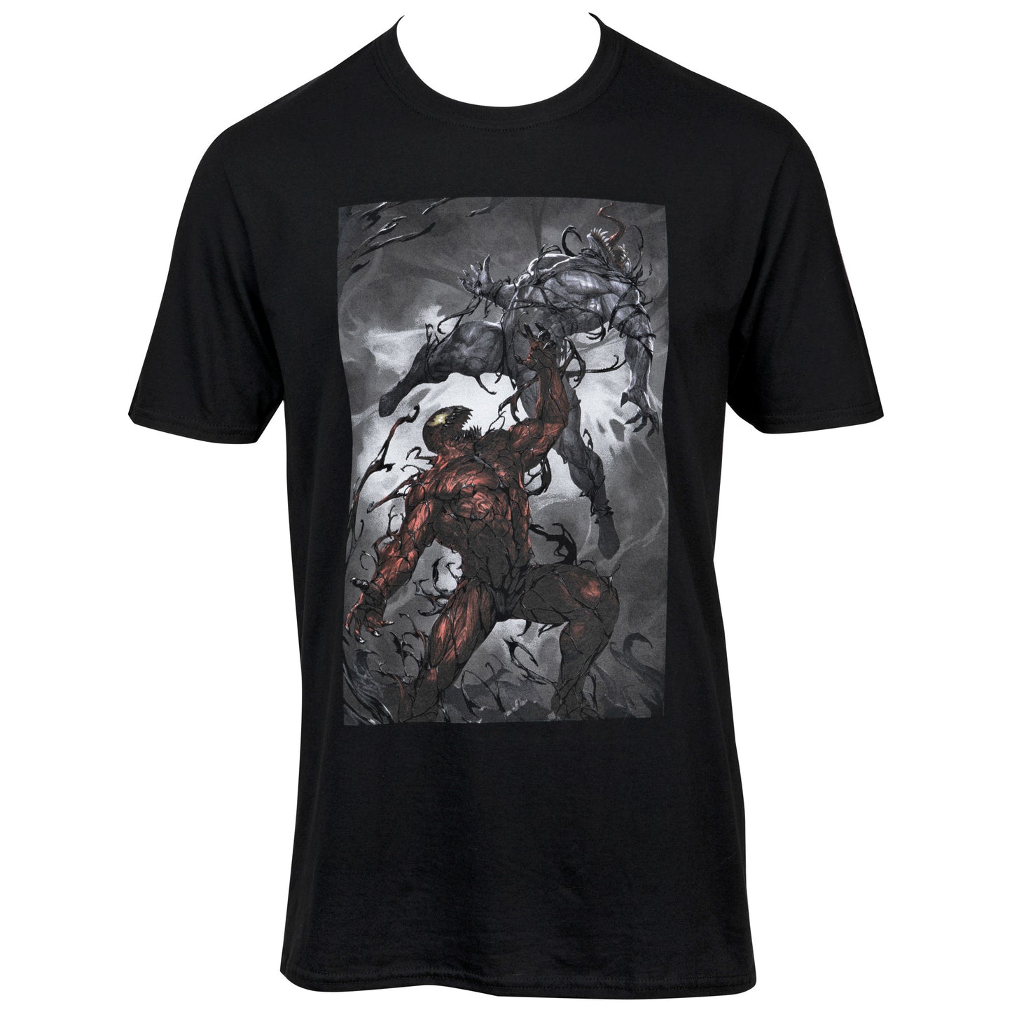 title:Marvel Comics Venom vs. Carnage Symbiotic Battle Unisex T-Shirt;color:Black