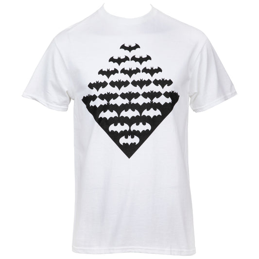 title:Batman Symbols Morphing Diamond T-Shirt;color:White