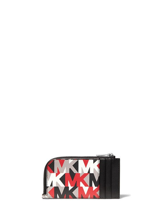 Michael Kors Women's Crimson Cooper Graphic Logo Zip-Around Wallet