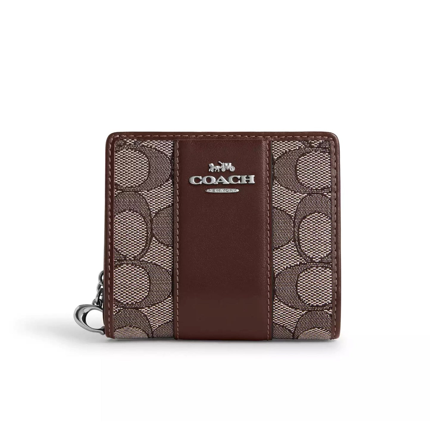 title:Coach Women's Snap Wallet In Signature Jacquard;color:Oak / Maple