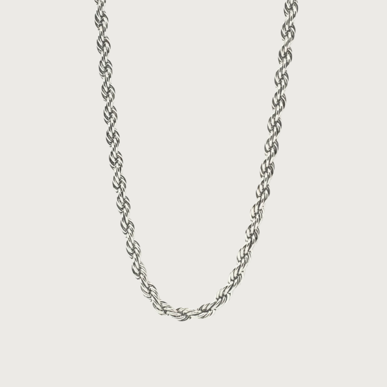 title:Rope Chain Necklace;color:Silver