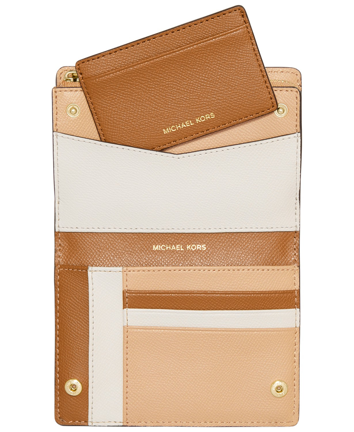 Michael Kors Crossgrain Leather Card Case