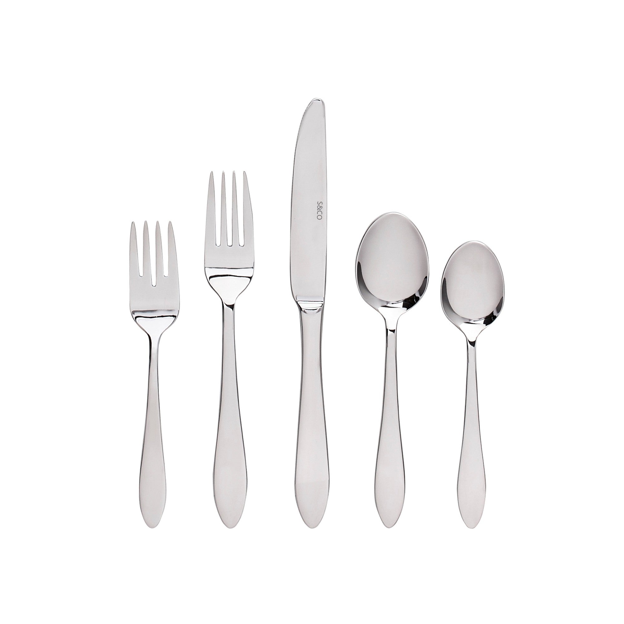 title:Safdie & Co. Flatware Stainless Steel Gourmet 20PC Set Venus;color:Silver