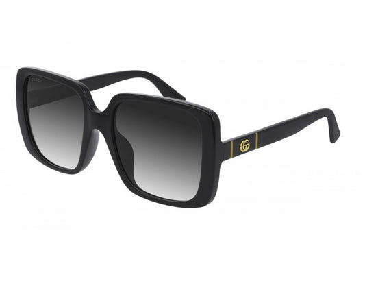 Gucci  Square Frame Sunglasses 56MM - Black/Grey