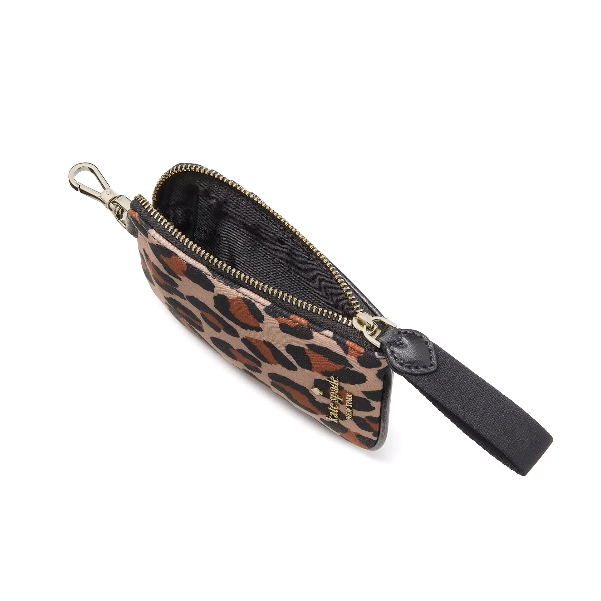 title:Kate Spade Women's Chelsea Leopard Card Case Lanyard;color:Brown Multi